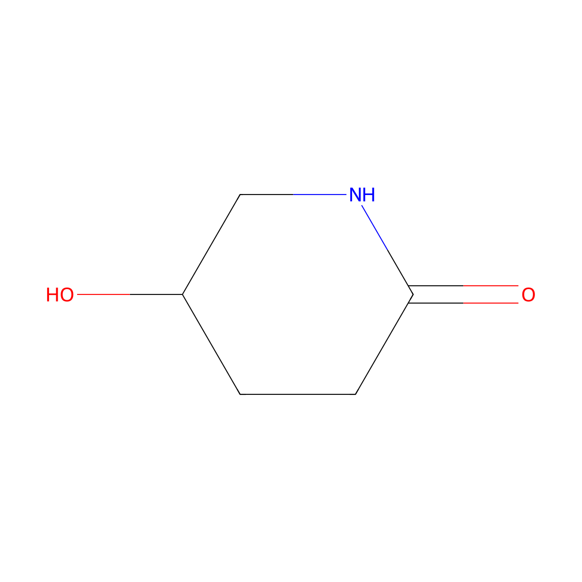5-Hydroxypiperidin-2-one molecular structure, CAS 19365-07-2