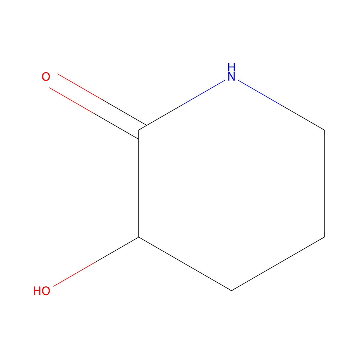 3-Hydroxypiperidin-2-one molecular structure, CAS 19365-08-3
