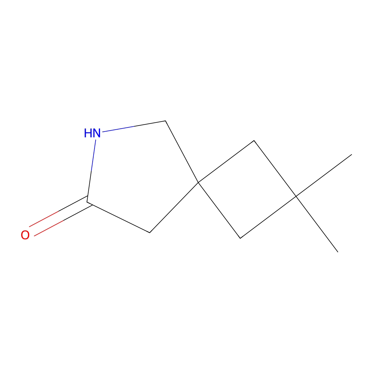 2,2-Dimethyl-6-azaspiro[3.4]octan-7-one molecular structure, CAS 1936501-60-8
