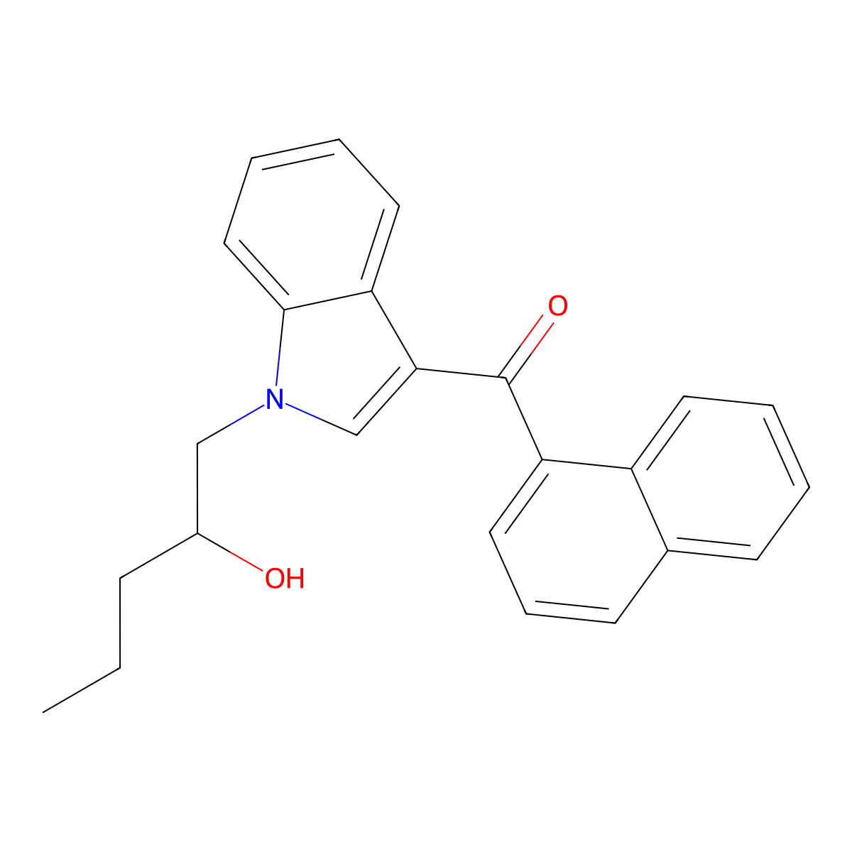 (1-(2-Hydroxypentyl)indol-3-yl)-naphthalen-1-ylmethanone molecular structure, CAS 1936529-84-8