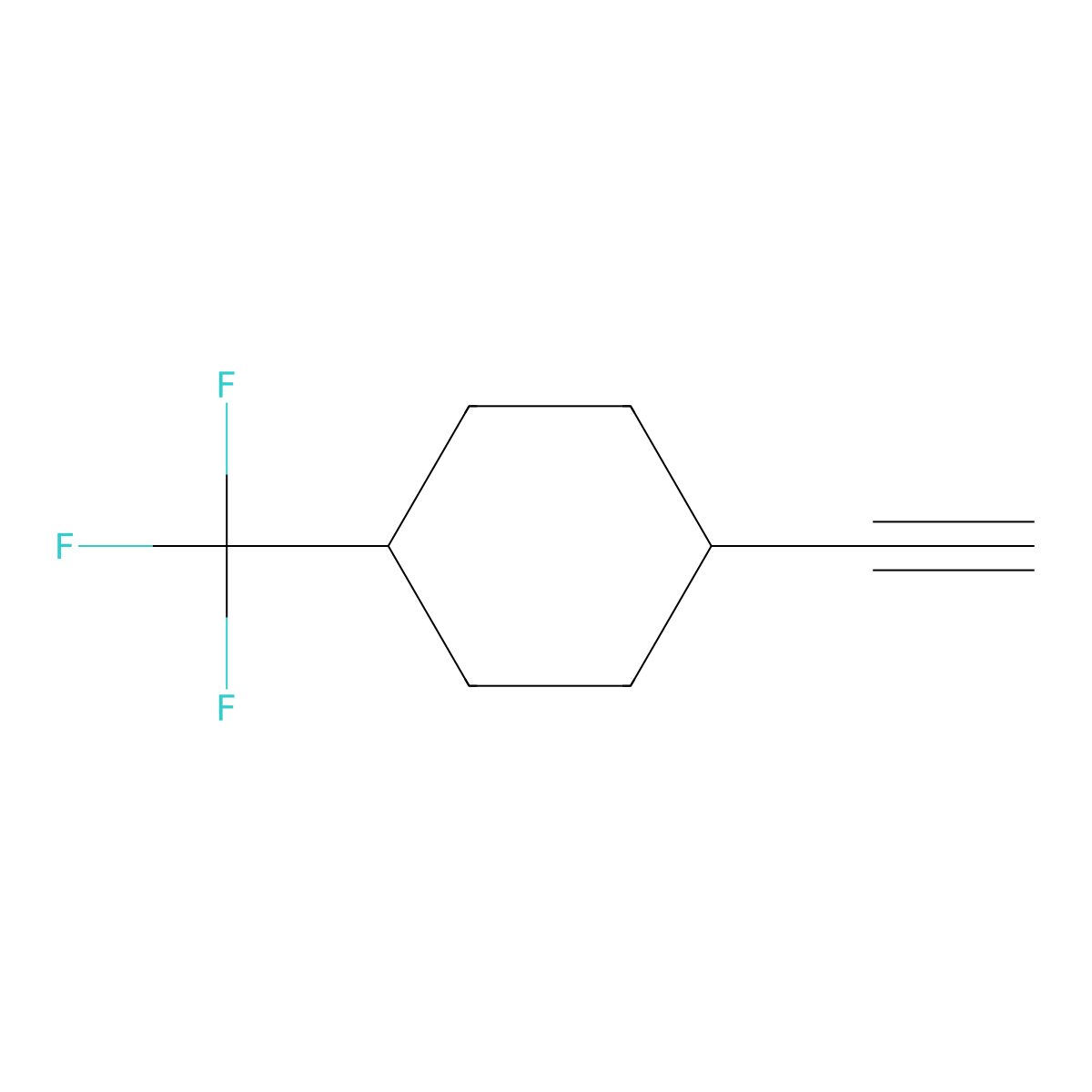 1-Ethynyl-4-(trifluoromethyl)cyclohexane molecular structure, CAS 1936532-46-5