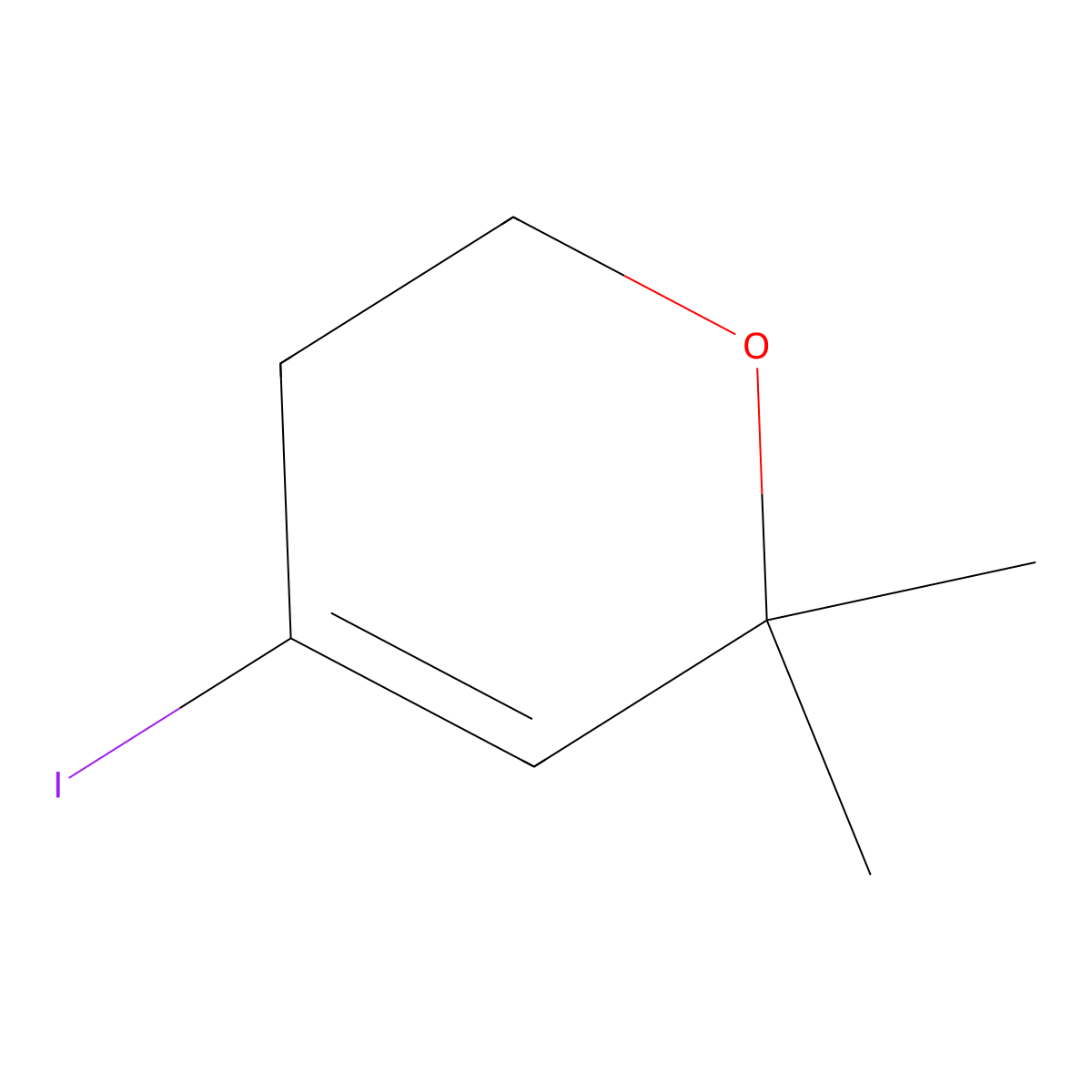 4-Iodo-6,6-dimethyl-3,6-dihydro-2H-pyran molecular structure, CAS 1936544-58-9