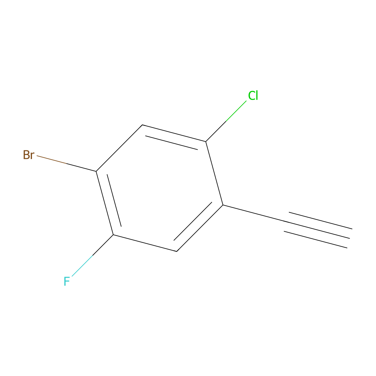 4-Bromo-2-Chloro-5-fluorophenylacetylene molecular structure, CAS 1936545-21-9