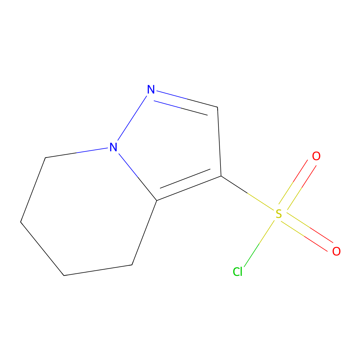 4H,5H,6H,7H-pyrazolo[1,5-a]pyridine-3-sulfonyl chloride molecular structure, CAS 1936545-54-8