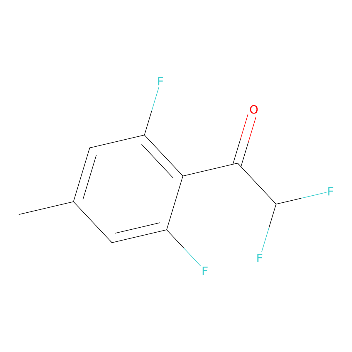 1-(2,6-Difluoro-4-methylphenyl)-2,2-difluoroethan-1-one molecular structure, CAS 1936545-73-1