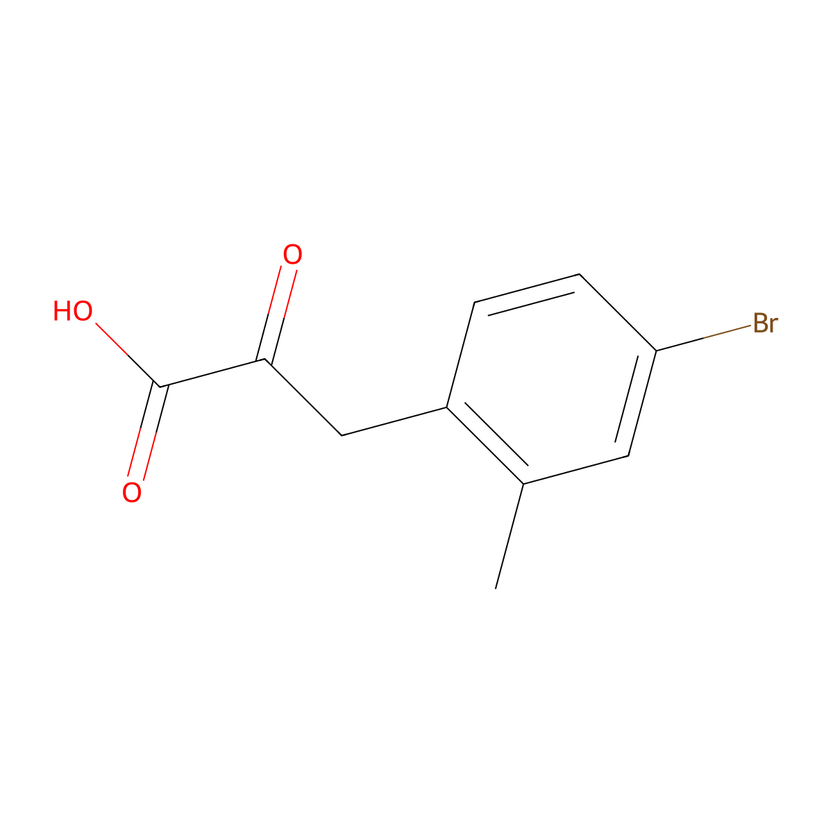 3-(4-Bromo-2-methylphenyl)-2-oxopropanoic acid molecular structure, CAS 1936546-18-7