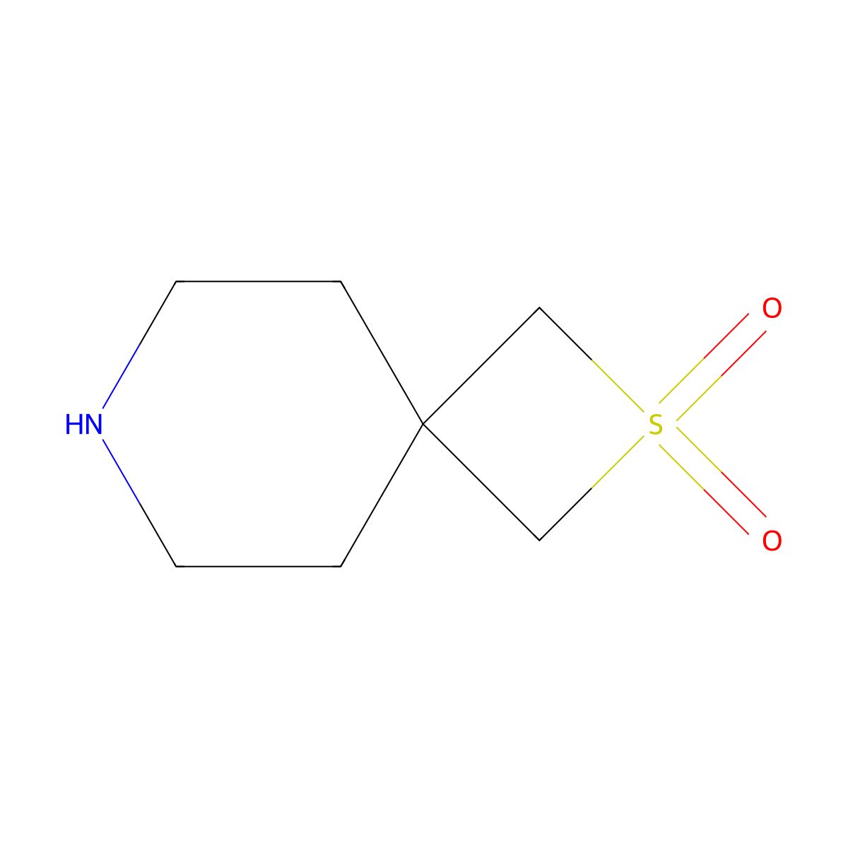 2-Thia-7-azaspiro[3.5]nonane 2,2-dioxide molecular structure, CAS 1936547-59-9