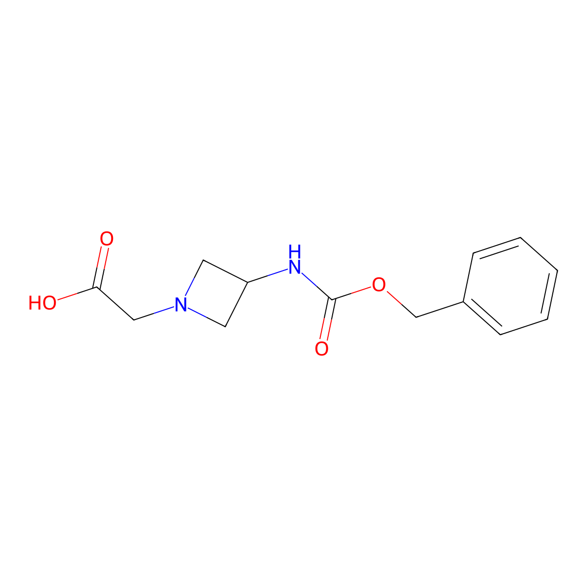 2-(3-{[(Benzyloxy)carbonyl]amino}azetidin-1-yl)acetic acid molecular structure, CAS 1936550-42-3