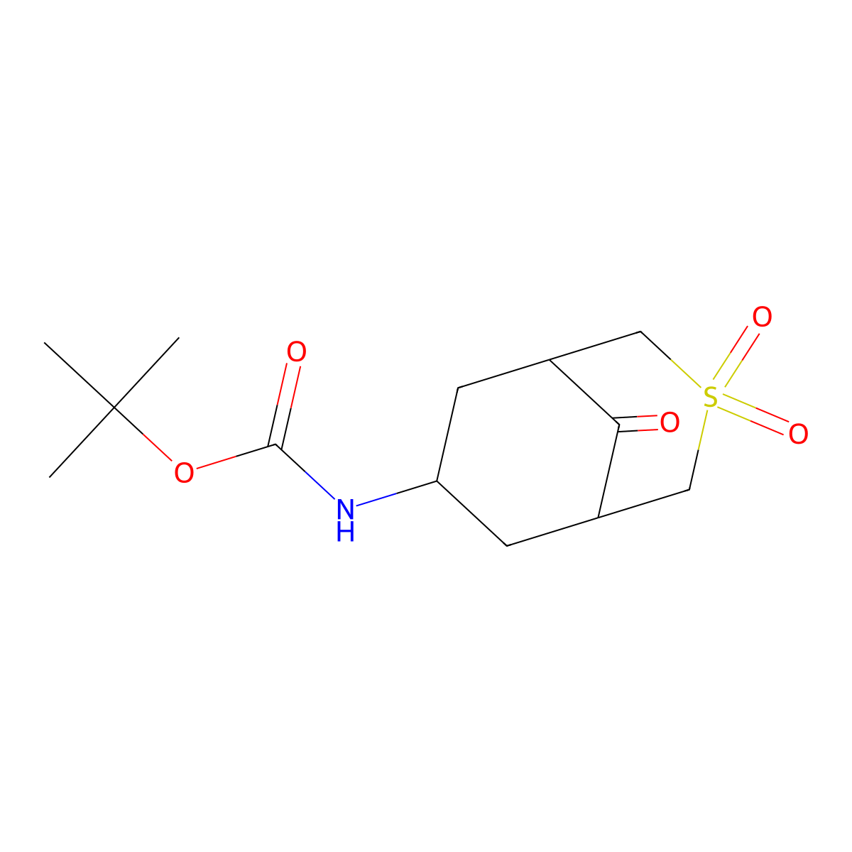 tert-butyl N-{3,3,9-trioxo-3lambda6-thiabicyclo[3.3.1]nonan-7-yl}carbamate molecular structure, CAS 1936553-99-9