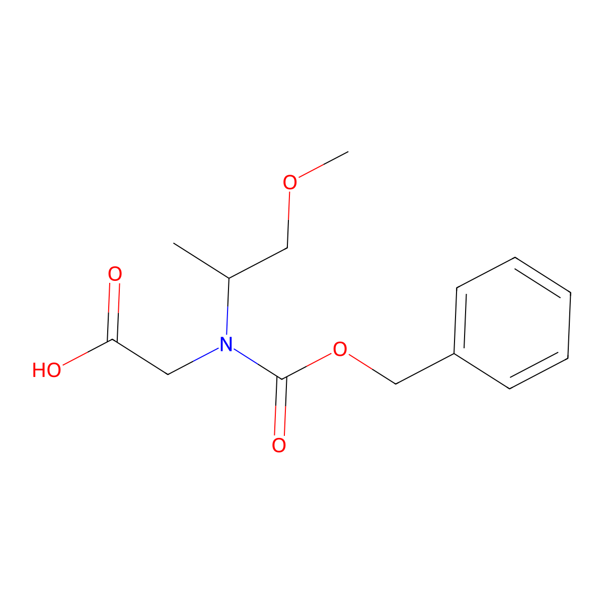 2-{[(Benzyloxy)carbonyl](1-methoxypropan-2-yl)amino}acetic acid molecular structure, CAS 1936555-37-1