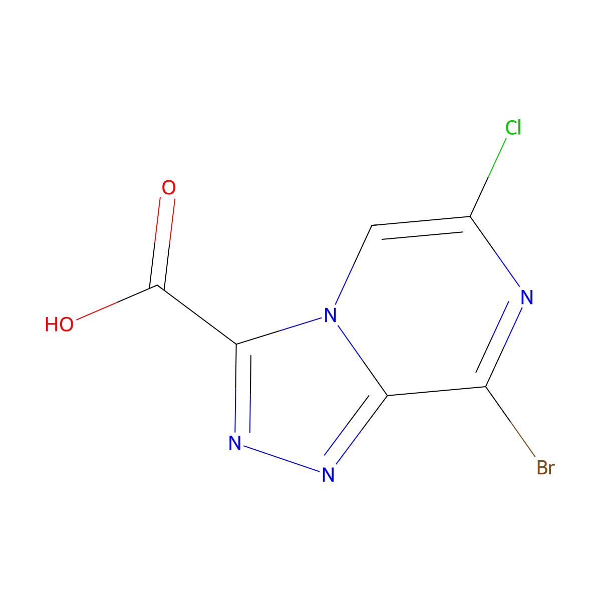 8-Bromo-6-chloro-[1,2,4]triazolo[4,3-a]pyrazine-3-carboxylic acid molecular structure, CAS 1936559-33-9