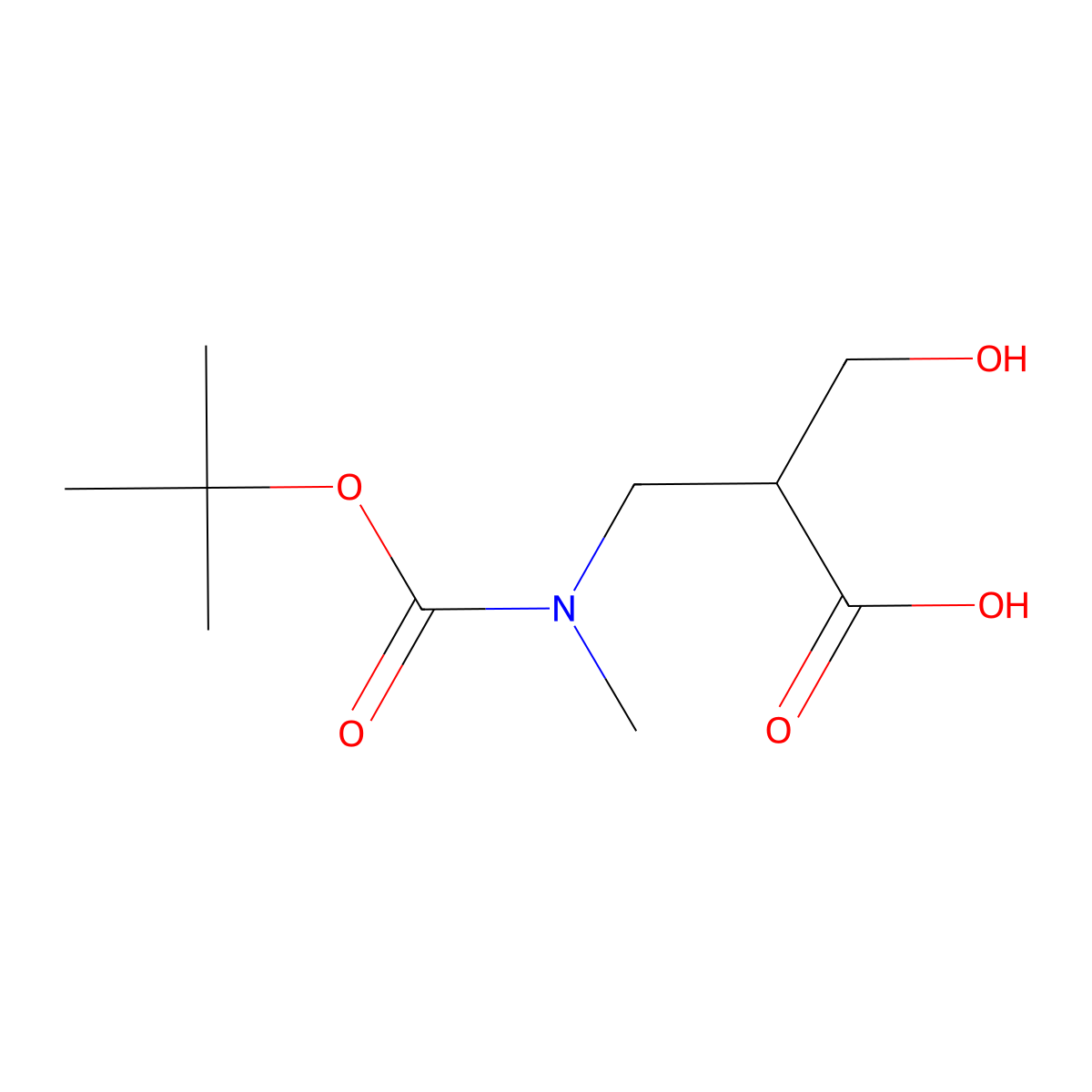 3-{[(Tert-butoxy)carbonyl](methyl)amino}-2-(hydroxymethyl)propanoic acid molecular structure, CAS 1936559-53-3