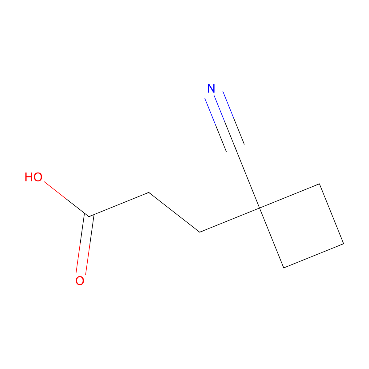 3-(1-Cyanocyclobutyl)propanoic acid molecular structure, CAS 1936563-97-1