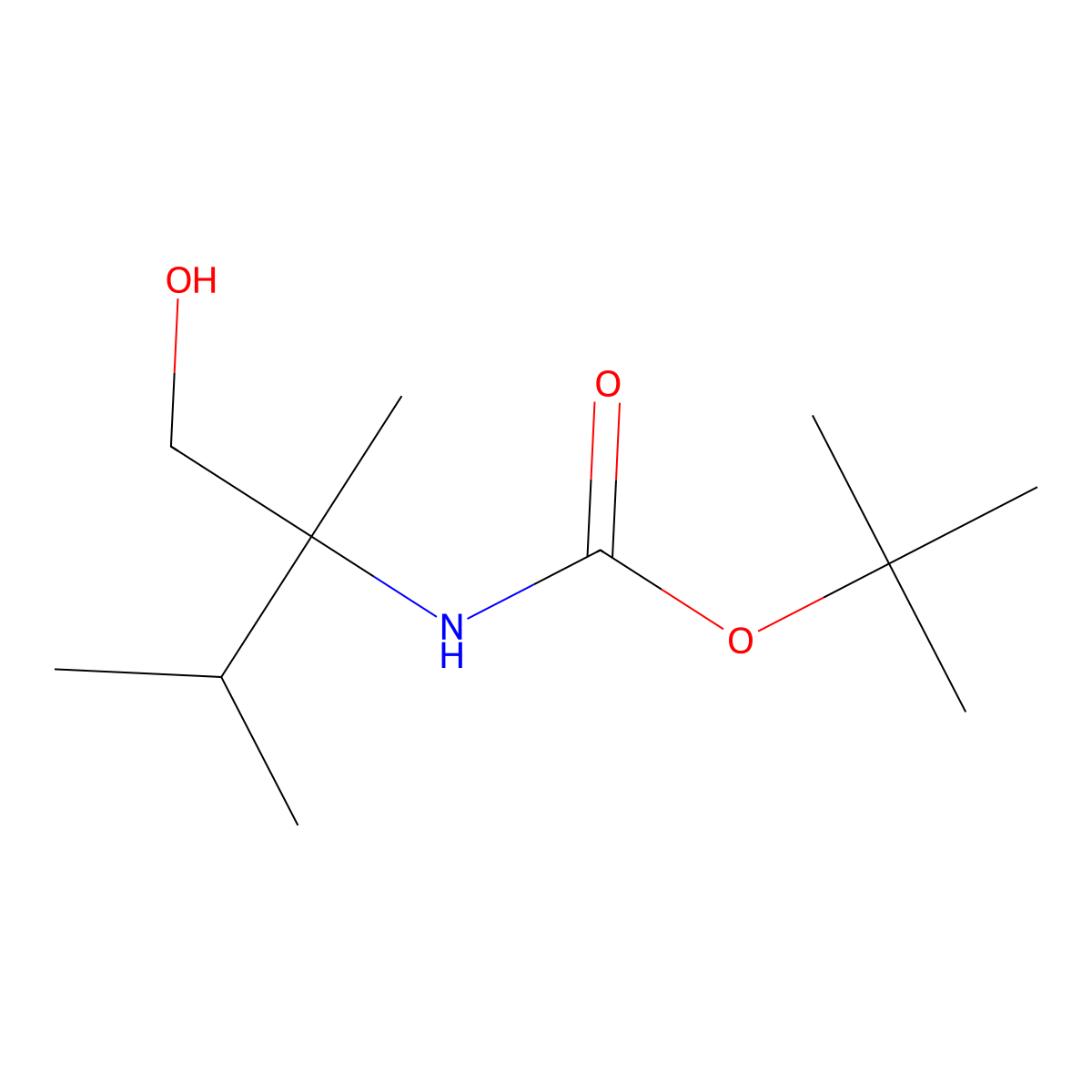 tert-Butyl N-(1-hydroxy-2,3-dimethylbutan-2-yl)carbamate molecular structure, CAS 1936566-93-6