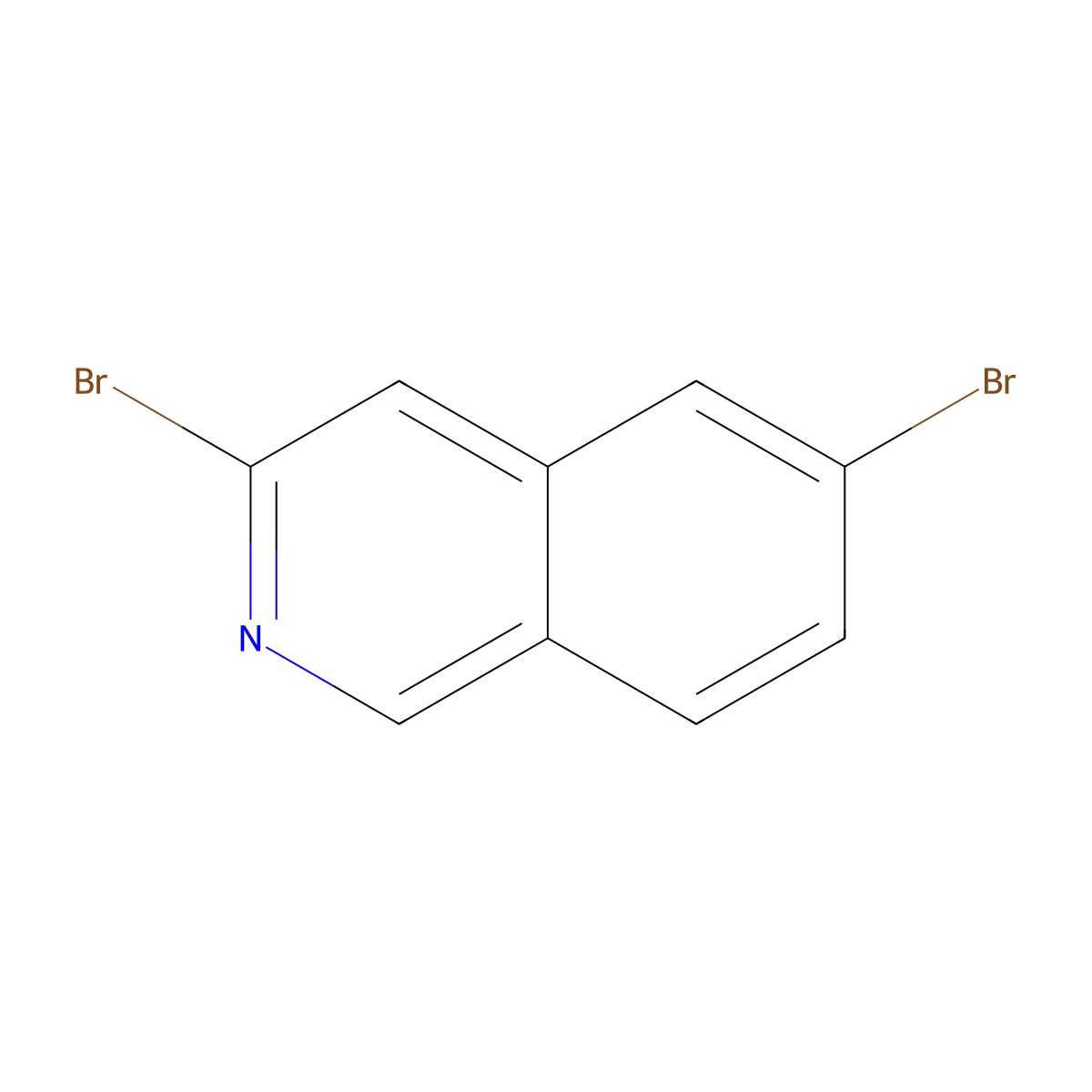 3,6-Dibromoisoquinoline molecular structure, CAS 1936570-29-4