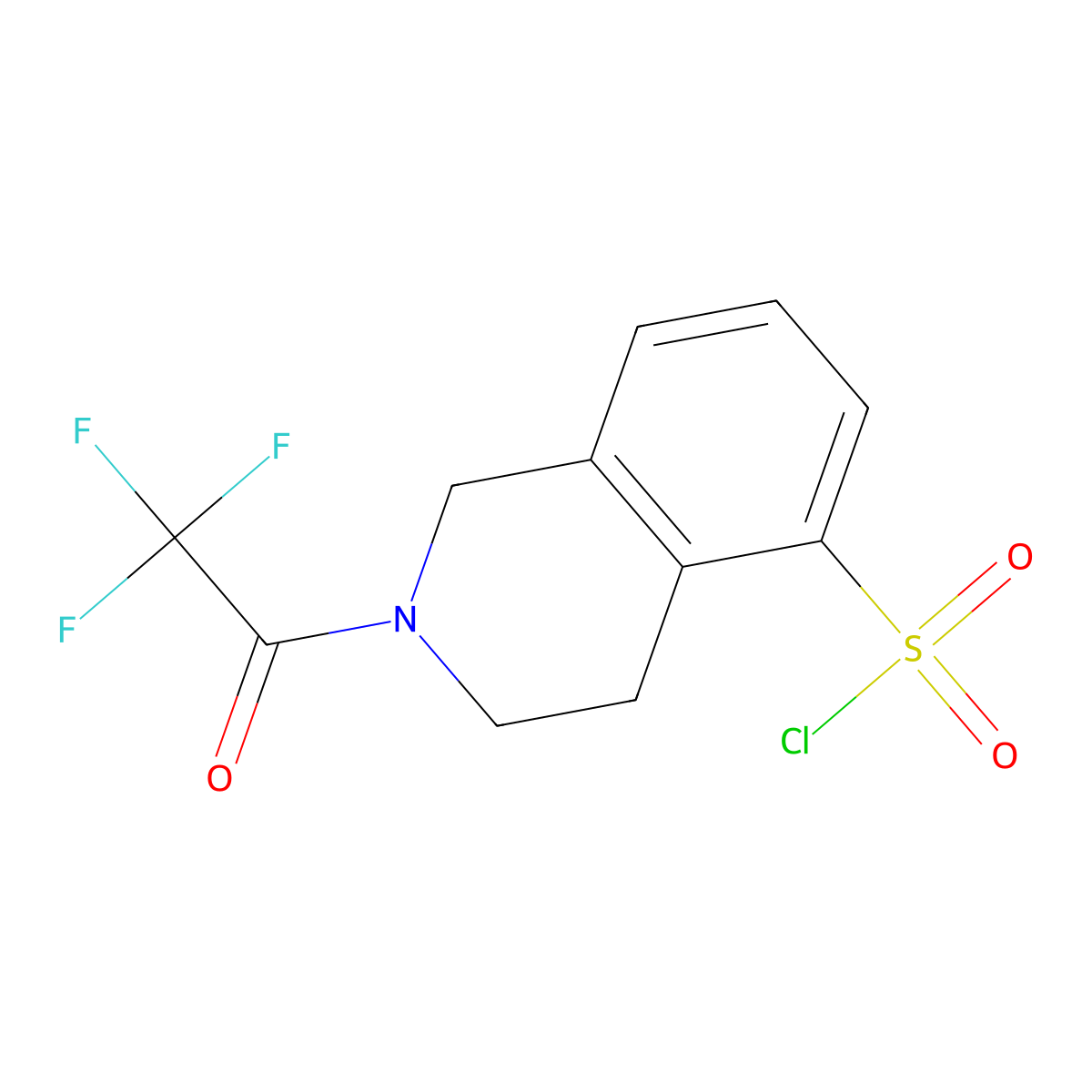2-(2,2,2-Trifluoroacetyl)-1,2,3,4-tetrahydroisoquinoline-5-sulfonyl chloride molecular structure, CAS 1936570-52-3