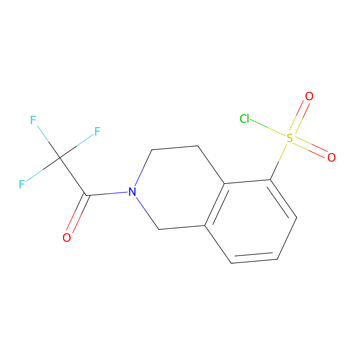 2-(2,2,2-Trifluoroacetyl)-1,2,3,4-tetrahydroisoquinoline-5-sulfonyl chloride molecular structure, CAS 1936570-52-3