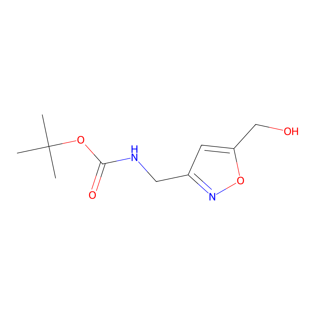 tert-butyl N-[[5-(hydroxymethyl)-1,2-oxazol-3-yl]methyl]carbamate molecular structure, CAS 1936572-73-4