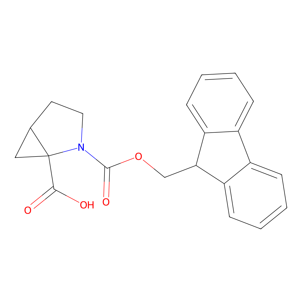 2-{[(9H-fluoren-9-yl)methoxy]carbonyl}-2-azabicyclo[3.1.0]hexane-1-carboxylic acid molecular structure, CAS 1936574-25-2