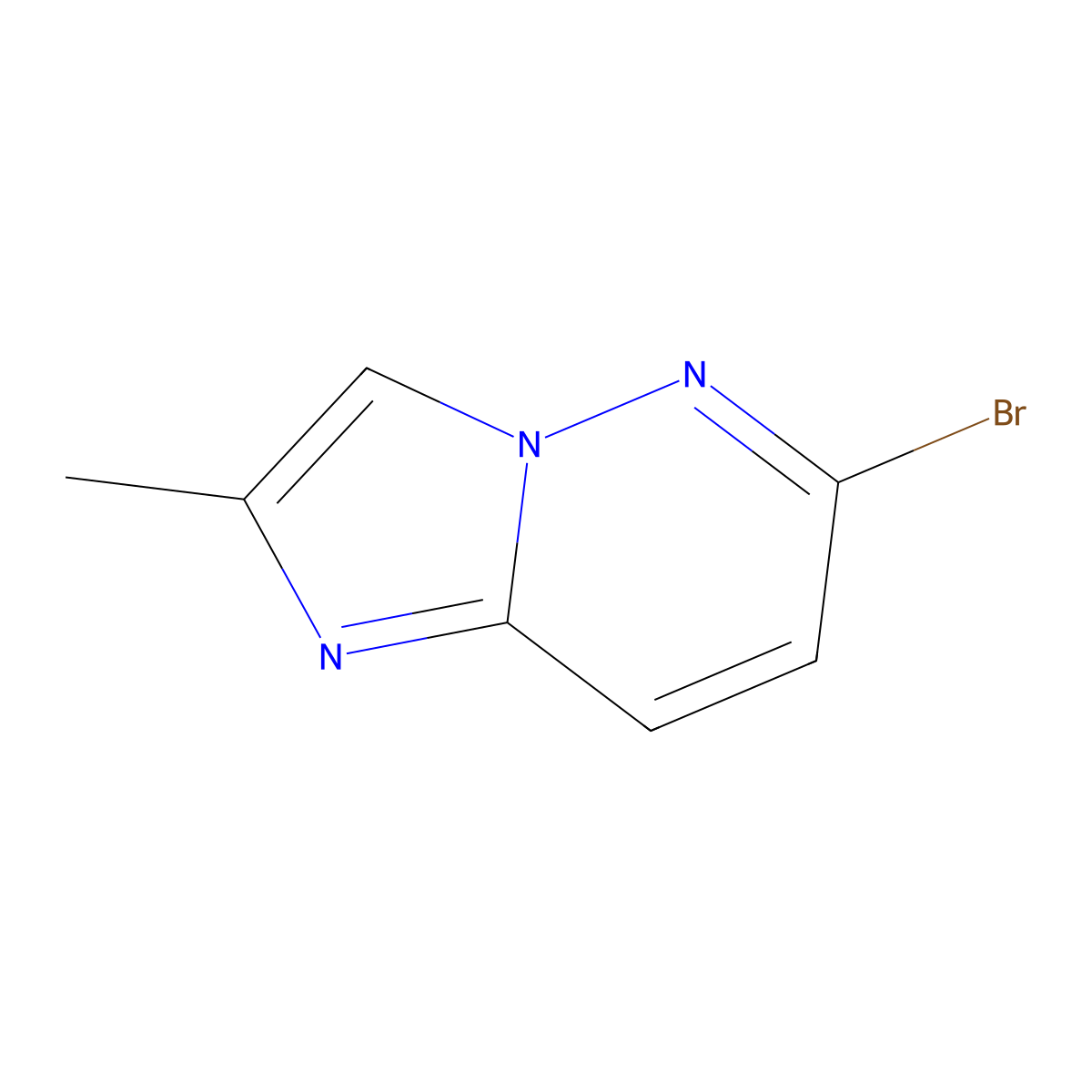 6-Bromo-2-methylimidazo[1,2-b]pyridazine molecular structure, CAS 1936575-36-8