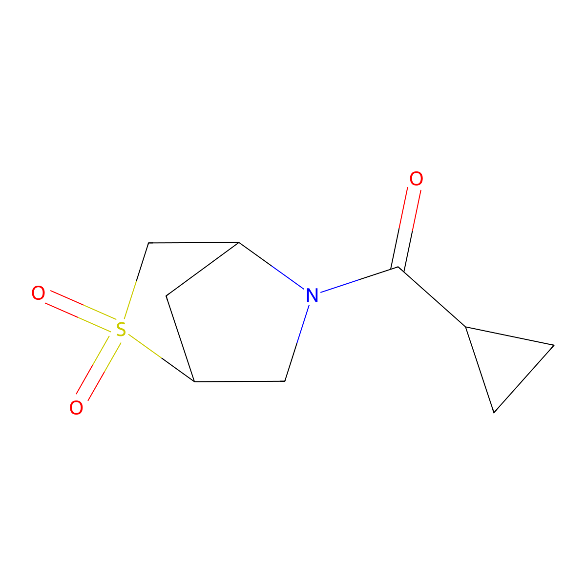 Cyclopropyl(2,2-dioxido-2-thia-5-azabicyclo[2.2.1]heptan-5-yl)methanone molecular structure, CAS 1936575-72-2
