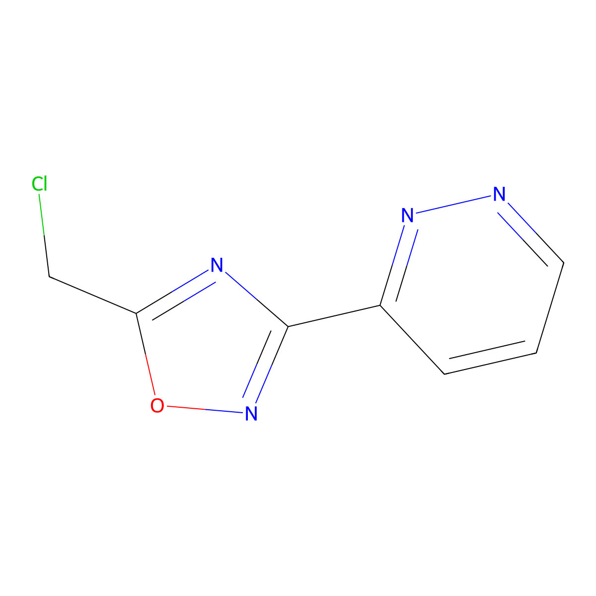 5-(Chloromethyl)-3-(pyridazin-3-yl)-1,2,4-oxadiazole molecular structure, CAS 1936579-01-9