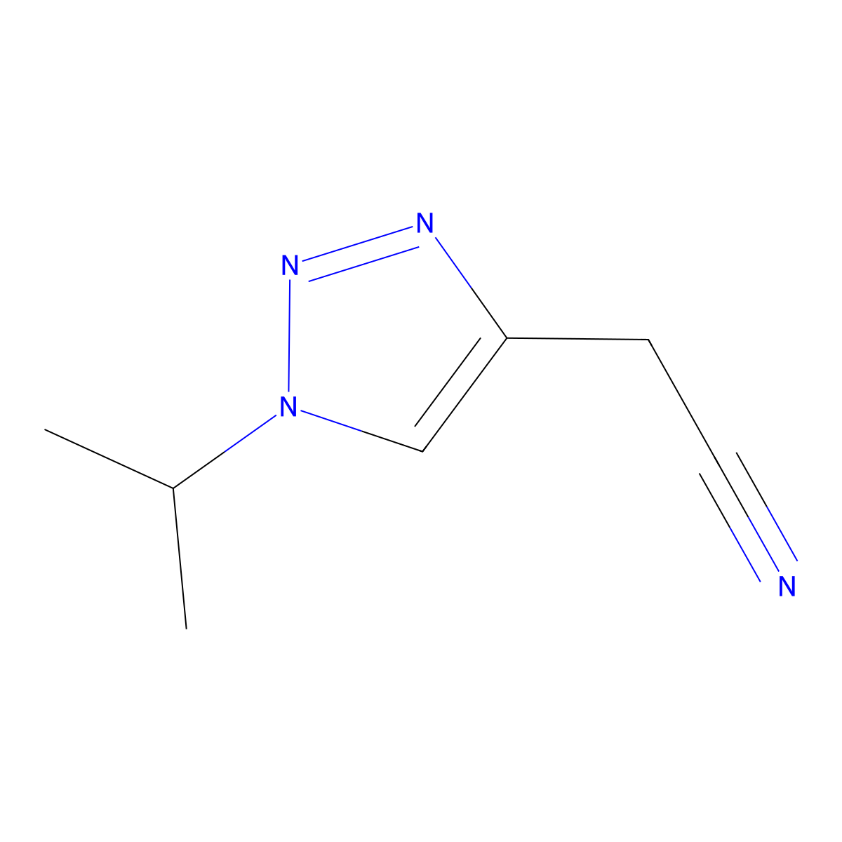 2-[1-(propan-2-yl)-1H-1,2,3-triazol-4-yl]acetonitrile molecular structure, CAS 1936582-46-5