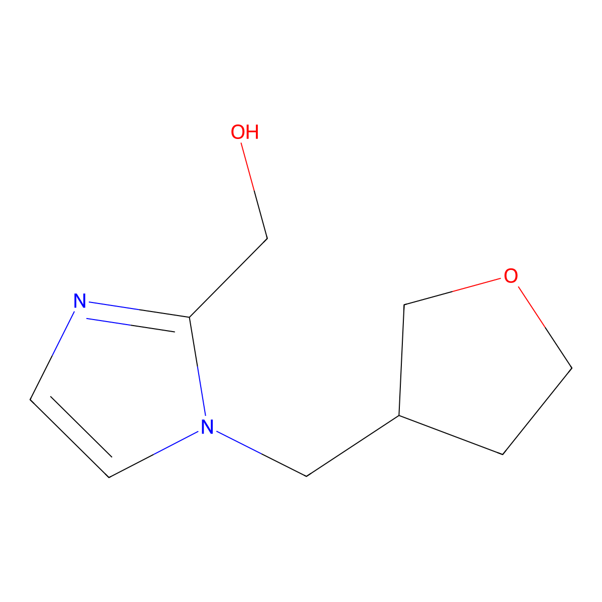{1-[(oxolan-3-yl)methyl]-1H-imidazol-2-yl}methanol molecular structure, CAS 1936588-39-4