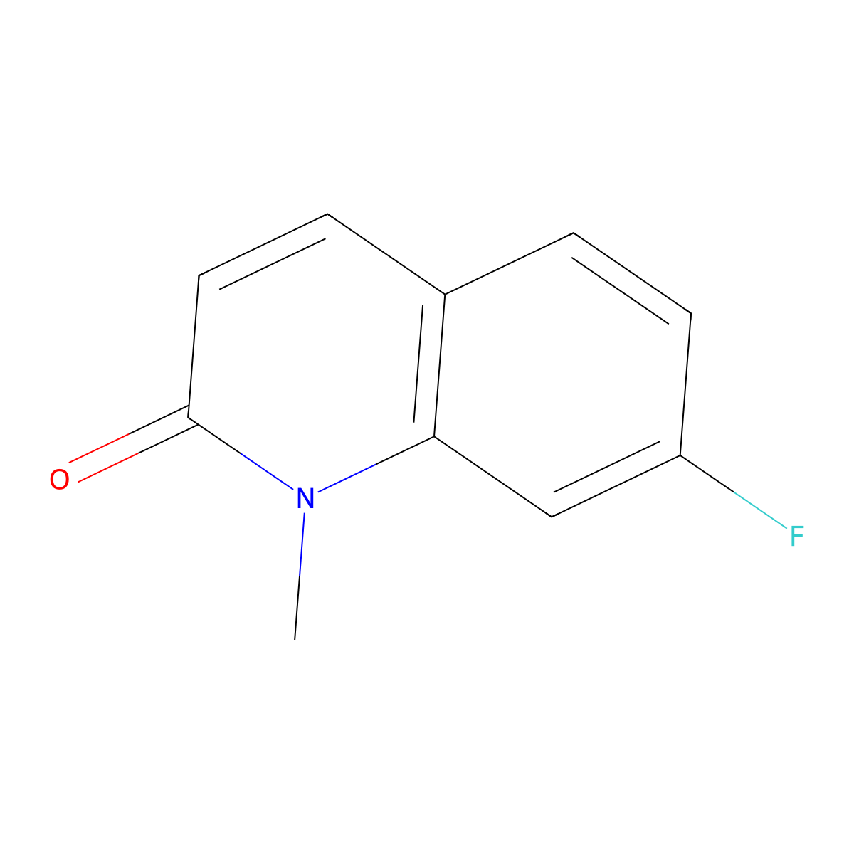7-Fluoro-1-methylquinolin-2(1H)-one molecular structure, CAS 1936591-26-2
