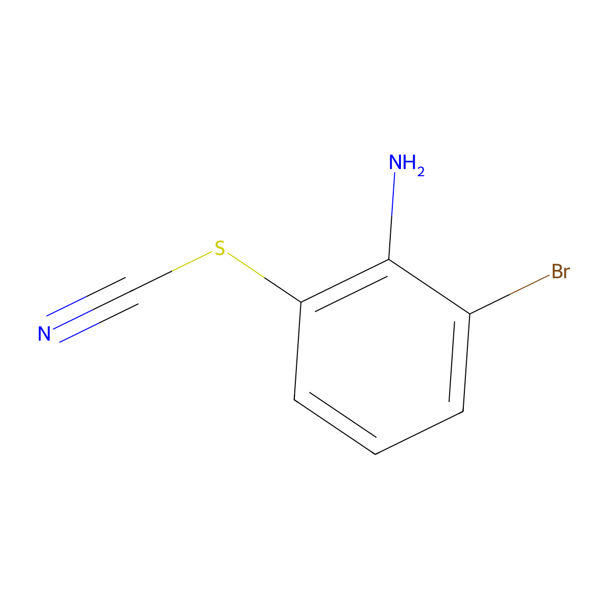 2-Bromo-6-thiocyanato-phenylamine molecular structure, CAS 1936592-02-7