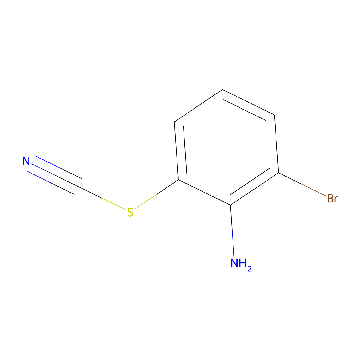 2-Bromo-6-thiocyanato-phenylamine molecular structure, CAS 1936592-02-7
