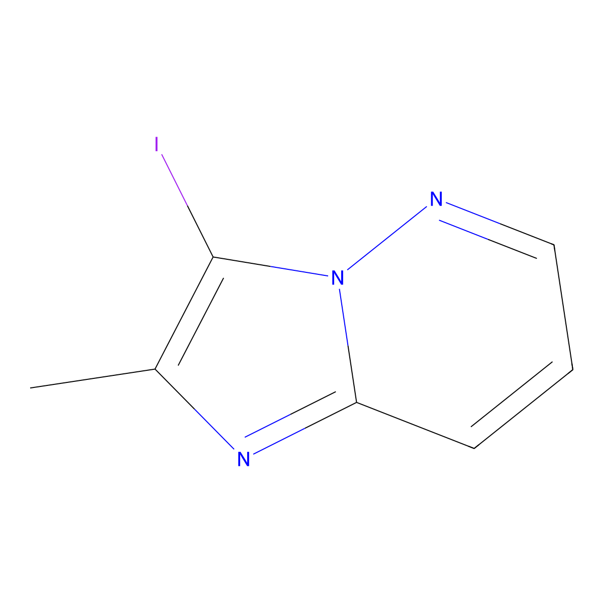 3-Iodo-2-methylimidazo[1,2-b]pyridazine molecular structure, CAS 1936592-34-5