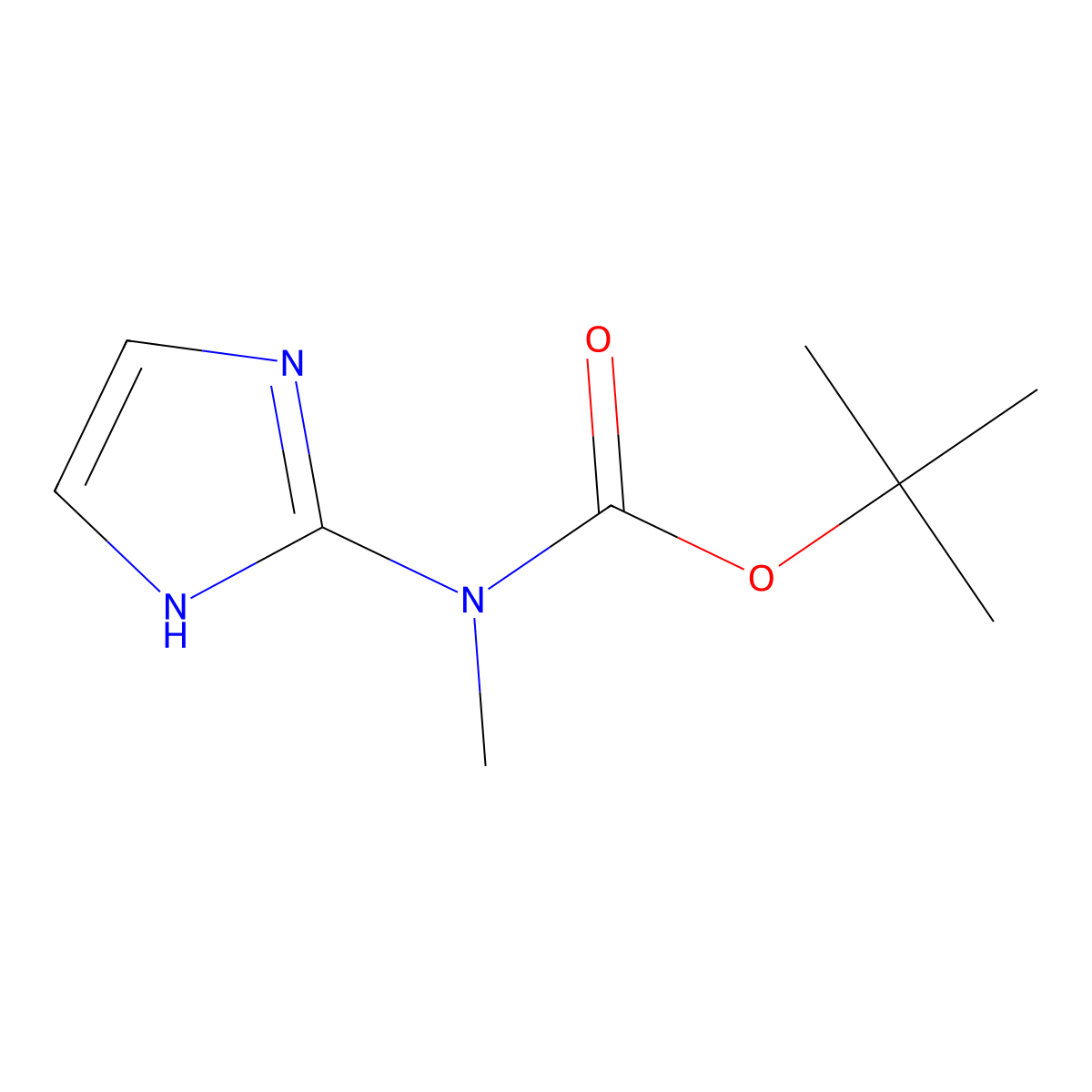 tert-butyl N-(1H-imidazol-2-yl)-N-methylcarbamate molecular structure, CAS 1936593-51-9