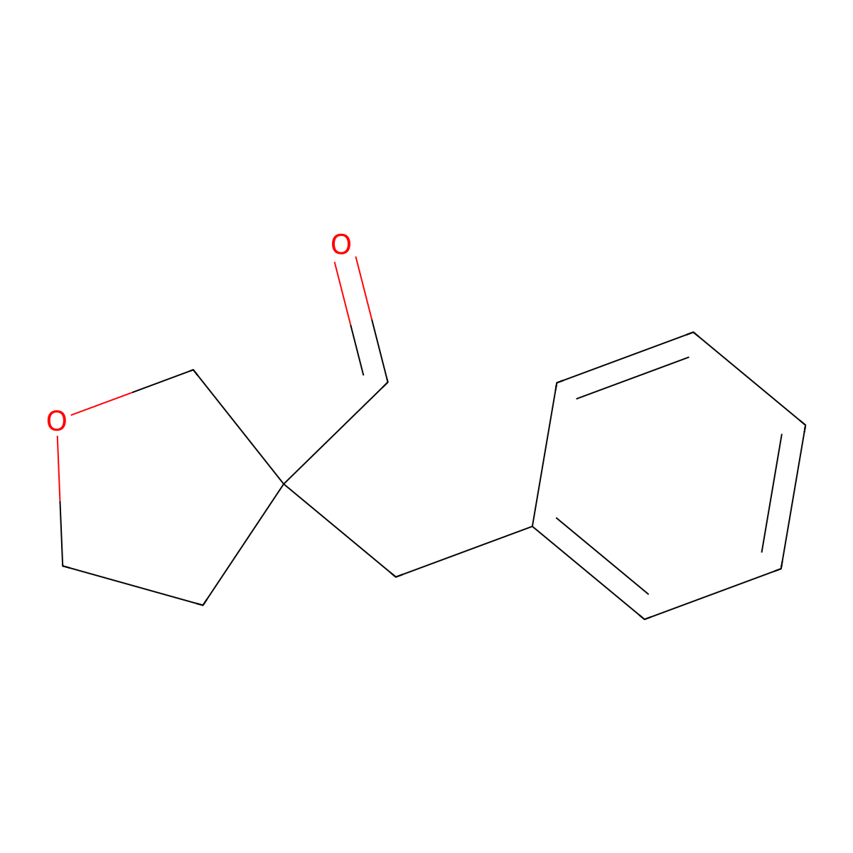 3-Benzyloxolane-3-carbaldehyde molecular structure, CAS 1936594-60-3