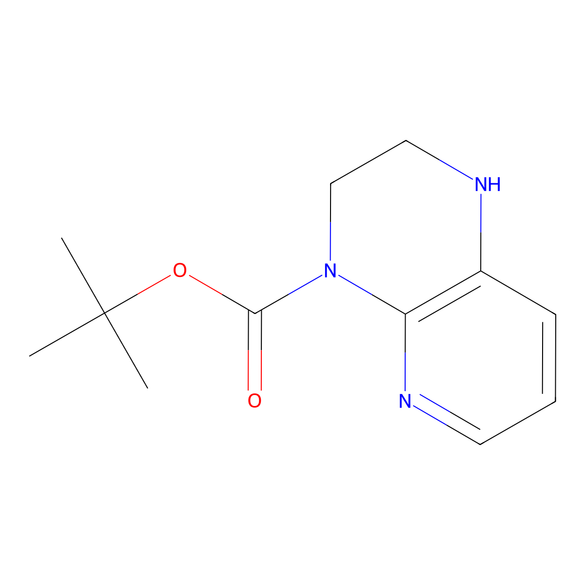 tert-butyl 1H,2H,3H,4H-pyrido[2,3-b]pyrazine-4-carboxylate molecular structure, CAS 1936595-13-9
