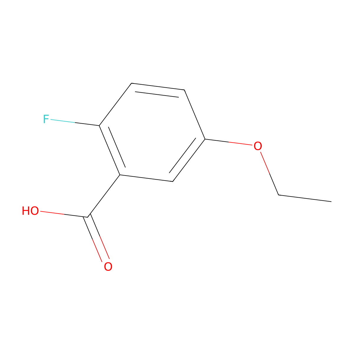 5-Ethoxy-2-fluorobenzoic acid molecular structure, CAS 1936598-64-9