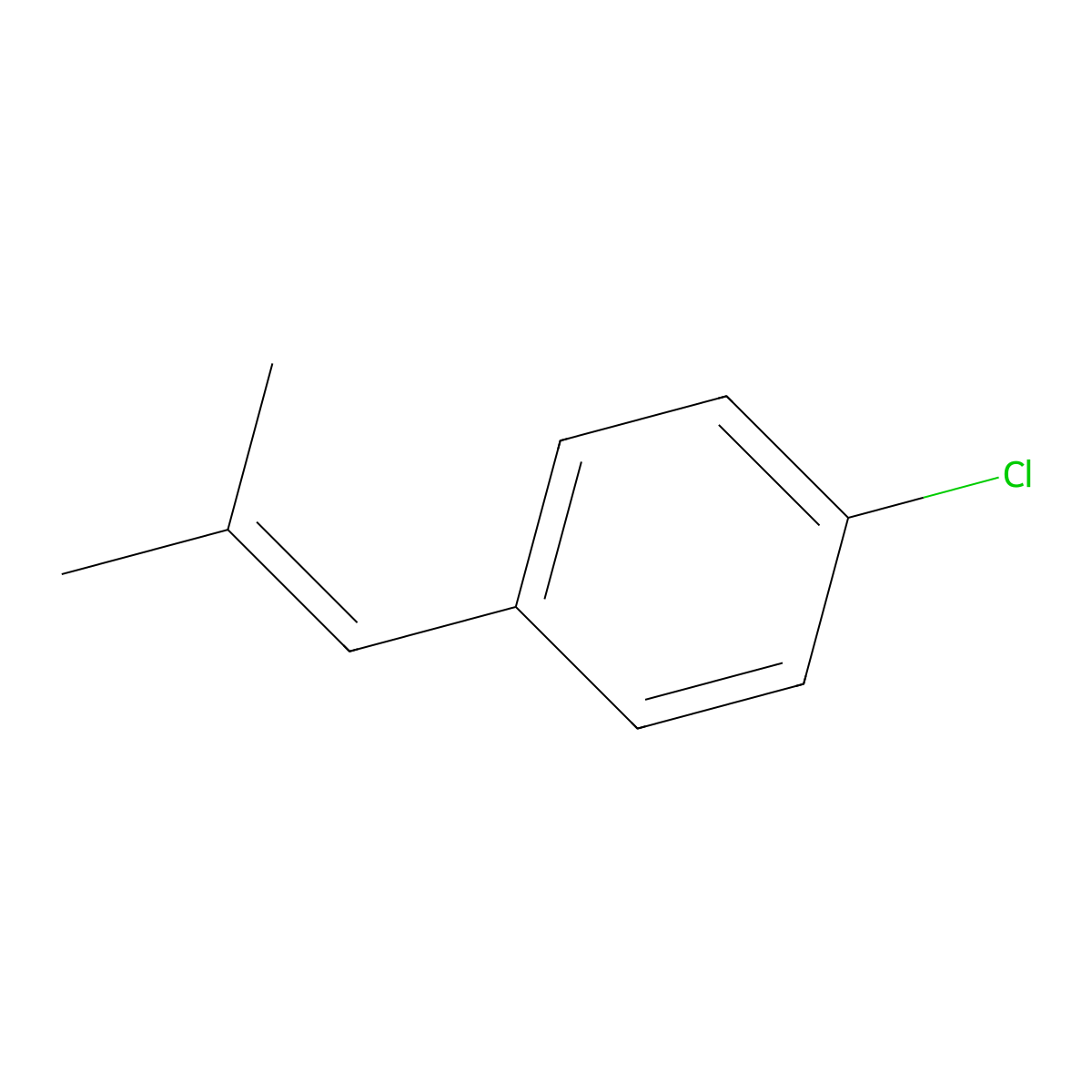 4-Chloro-beta,beta-dimethylstyrene molecular structure, CAS 19366-15-5