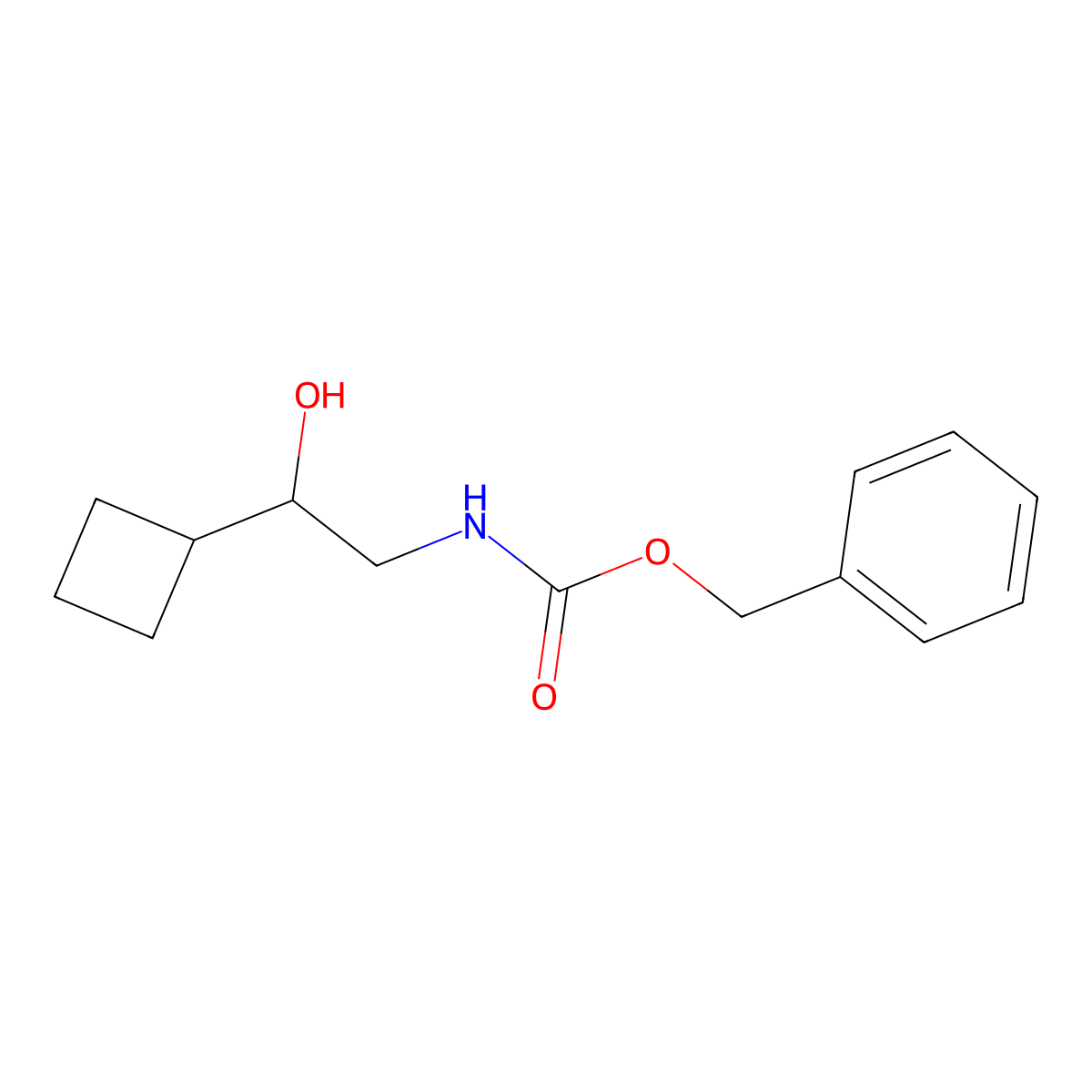 benzyl N-(2-cyclobutyl-2-hydroxyethyl)carbamate molecular structure, CAS 1936608-22-8
