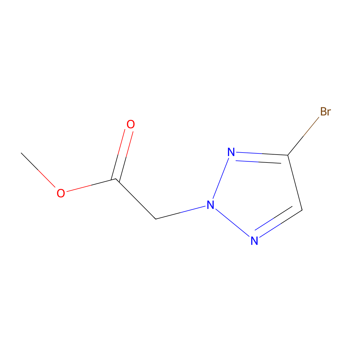 methyl 2-(4-bromo-2H-1,2,3-triazol-2-yl)acetate molecular structure, CAS 1936620-40-4