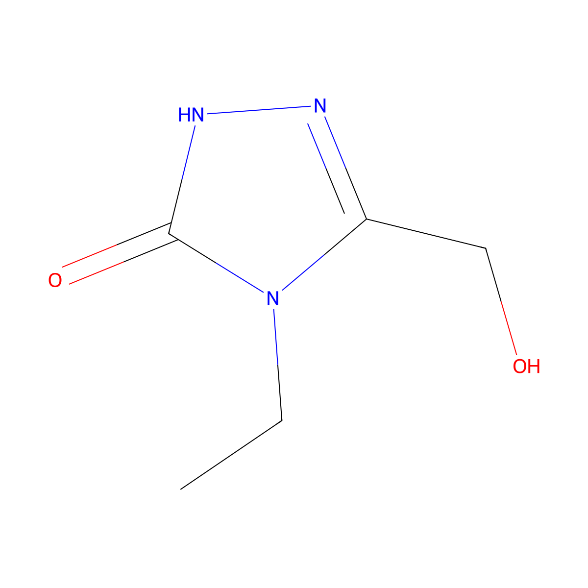 4-Ethyl-5-(hydroxymethyl)-2,4-dihydro-3H-1,2,4-triazol-3-one molecular structure, CAS 1936621-92-9