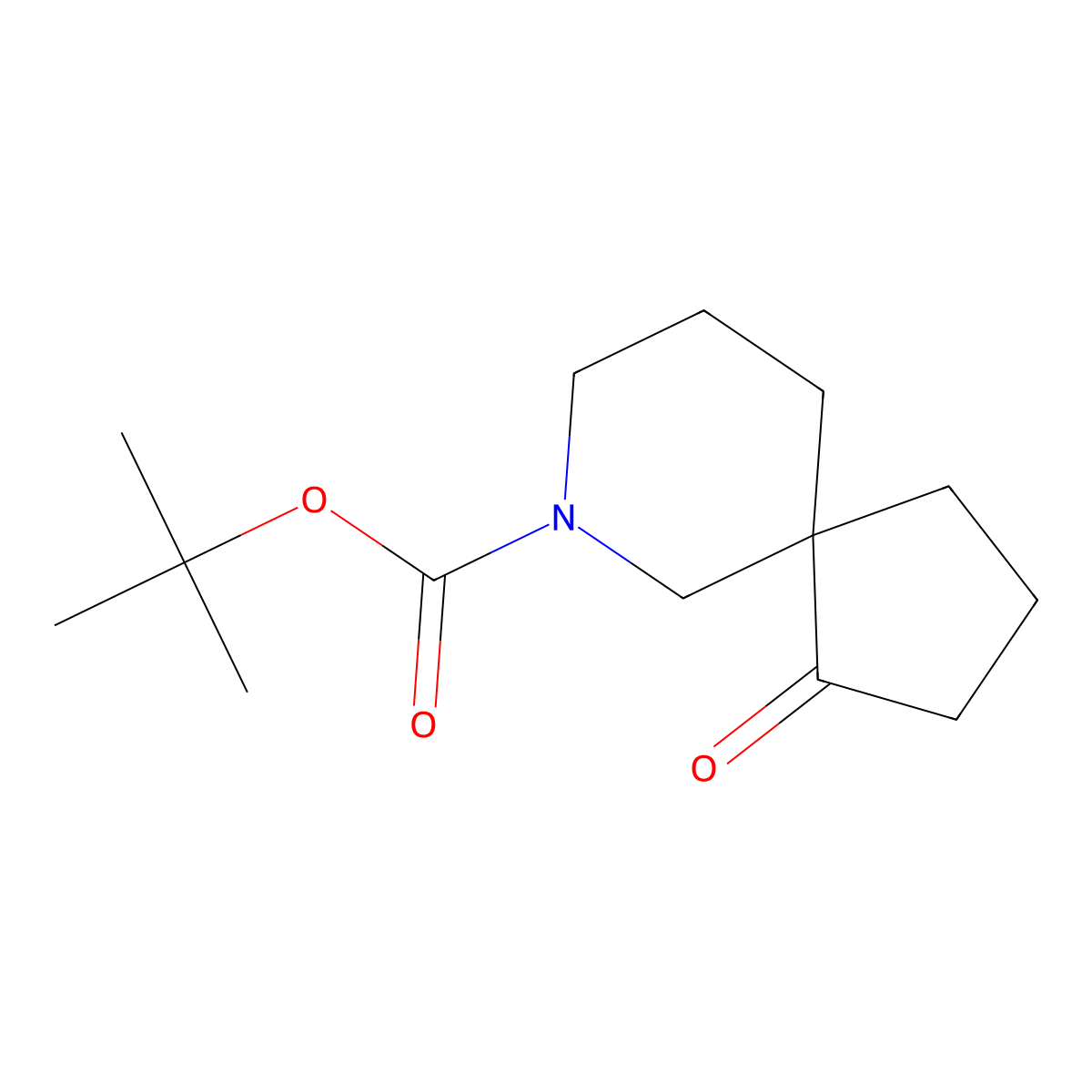 Tert-butyl 1-oxo-7-azaspiro(4.5)decane-7-carboxylate molecular structure, CAS 1936622-97-7