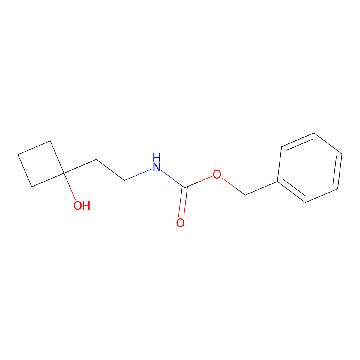 benzyl N-[2-(1-hydroxycyclobutyl)ethyl]carbamate molecular structure, CAS 1936623-48-1