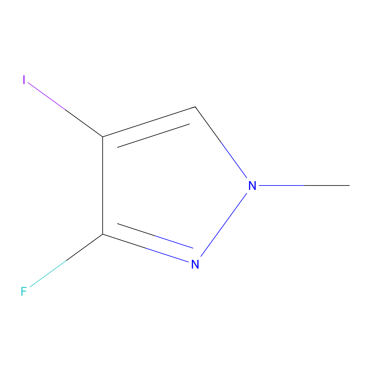3-Fluoro-4-iodo-1-methyl-pyrazole molecular structure, CAS 1936623-58-3
