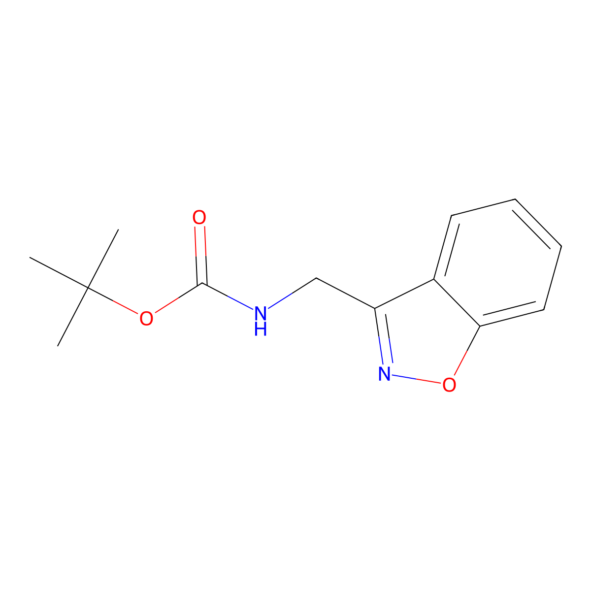 Tert-butyl (benzo[d]isoxazol-3-ylmethyl)carbamate molecular structure, CAS 1936628-40-8