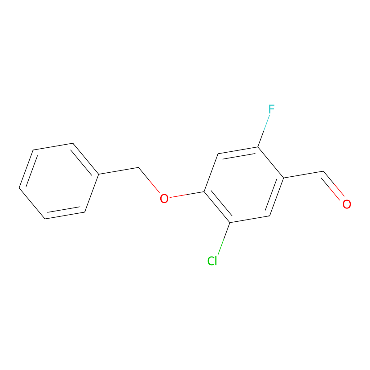 4-(Benzyloxy)-5-chloro-2-fluorobenzaldehyde molecular structure, CAS 1936630-17-9
