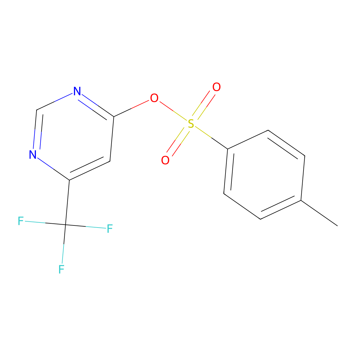 6-(Trifluoromethyl)pyrimidin-4-yl 4-methylbenzenesulfonate molecular structure, CAS 1936634-74-0