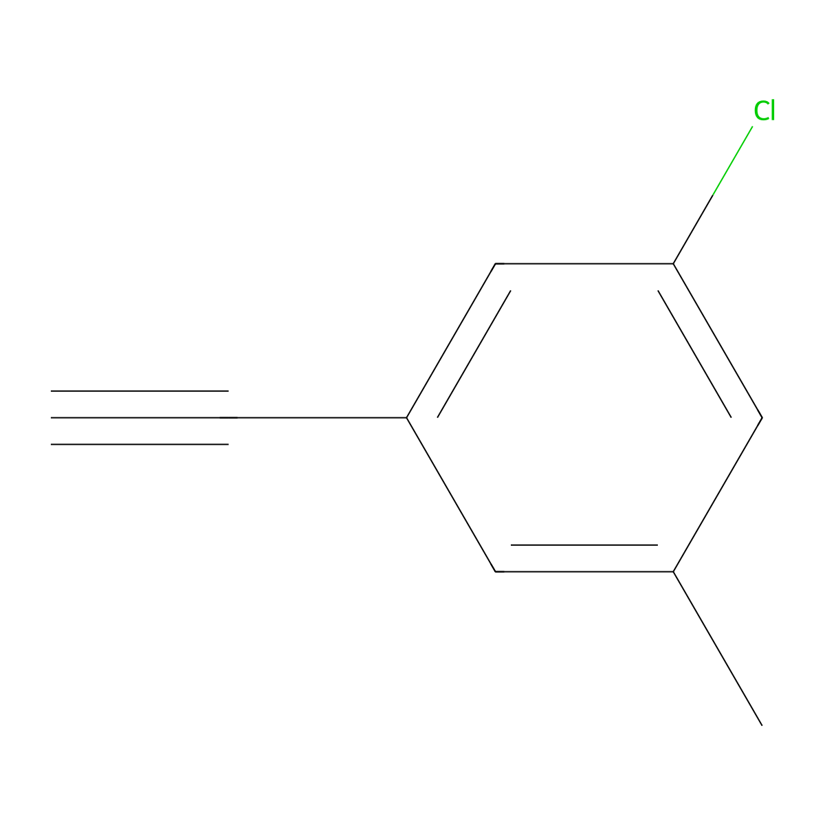 1-Chloro-3-ethynyl-5-methylbenzene molecular structure, CAS 1936635-62-9