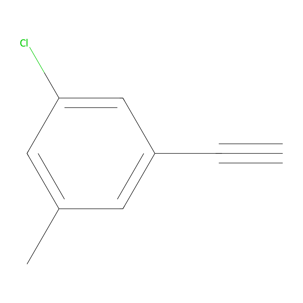 1-Chloro-3-ethynyl-5-methylbenzene molecular structure, CAS 1936635-62-9