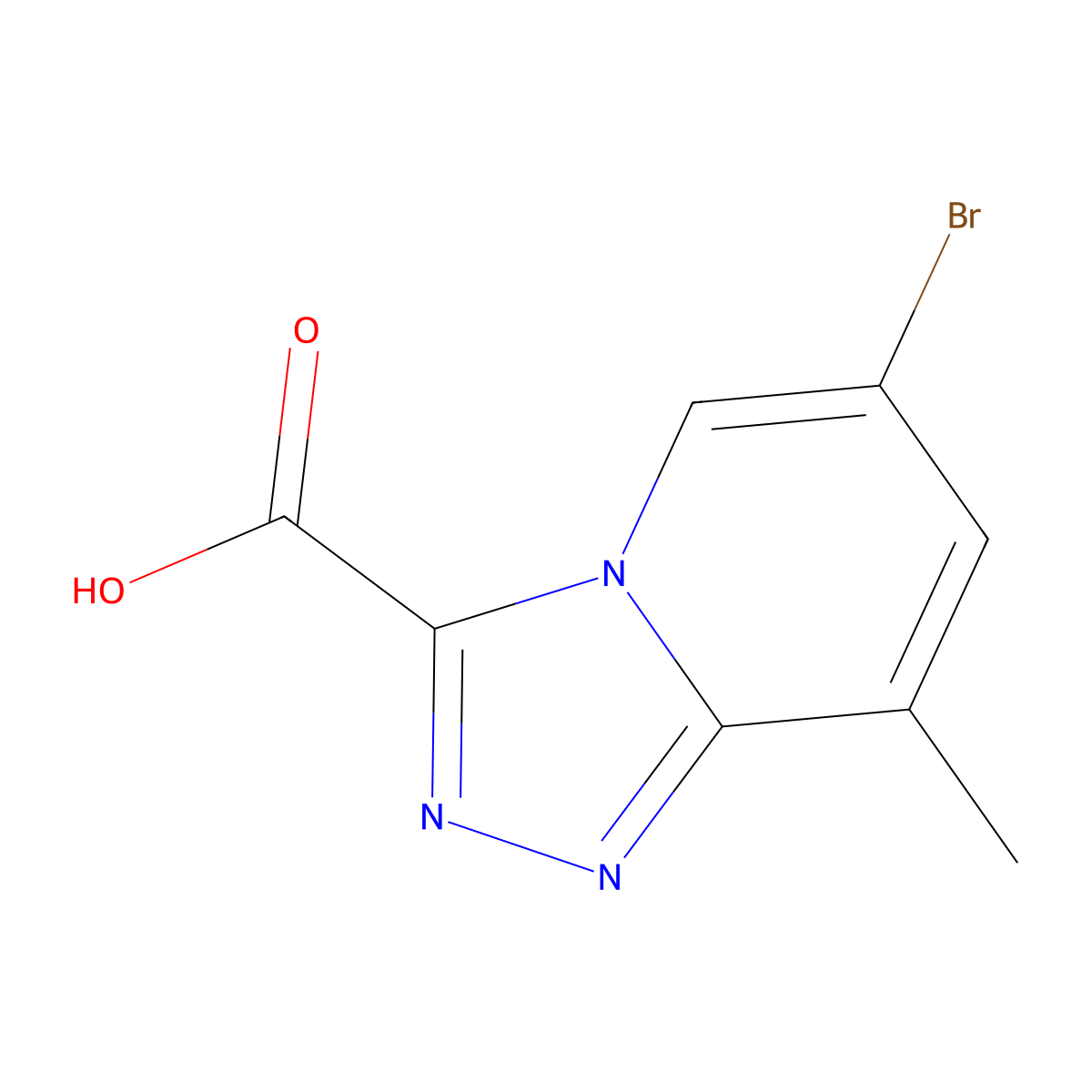 6-Bromo-8-methyl-[1,2,4]triazolo[4,3-a]pyridine-3-carboxylic acid molecular structure, CAS 1936636-30-4