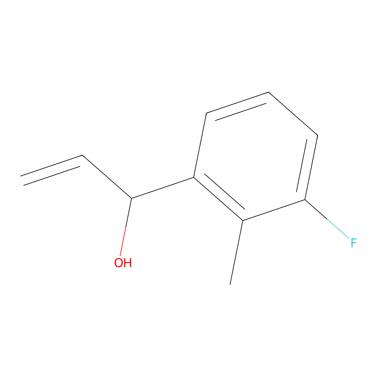 1-(3-Fluoro-2-methylphenyl)prop-2-en-1-ol molecular structure, CAS 1936638-88-8